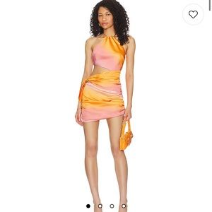 MONACO MINI DRESS IN ORANGE OMBRE